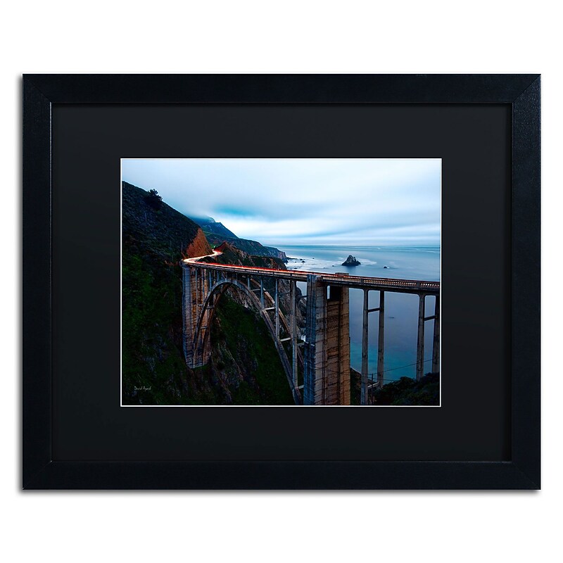 Trademark David Ayash "Big Sur...California-II" Art, Black Matte With Black Frame, 16" x 20" image 1