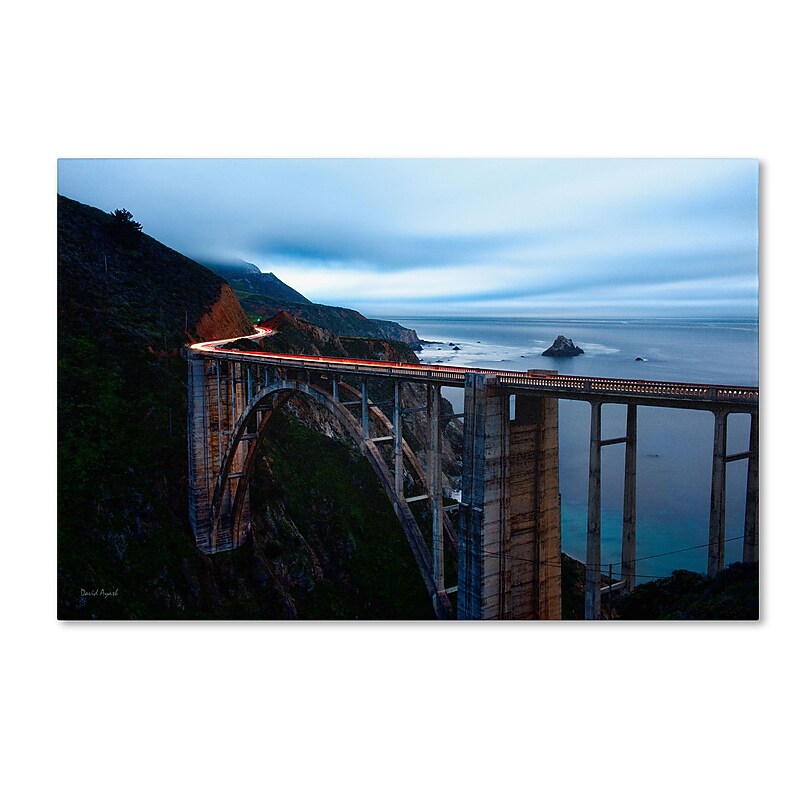 Trademark David Ayash "Big Sur - Bixby Bridge - California-II" Gallery-Wrapped Canvas Art, 30" x 47" image 1
