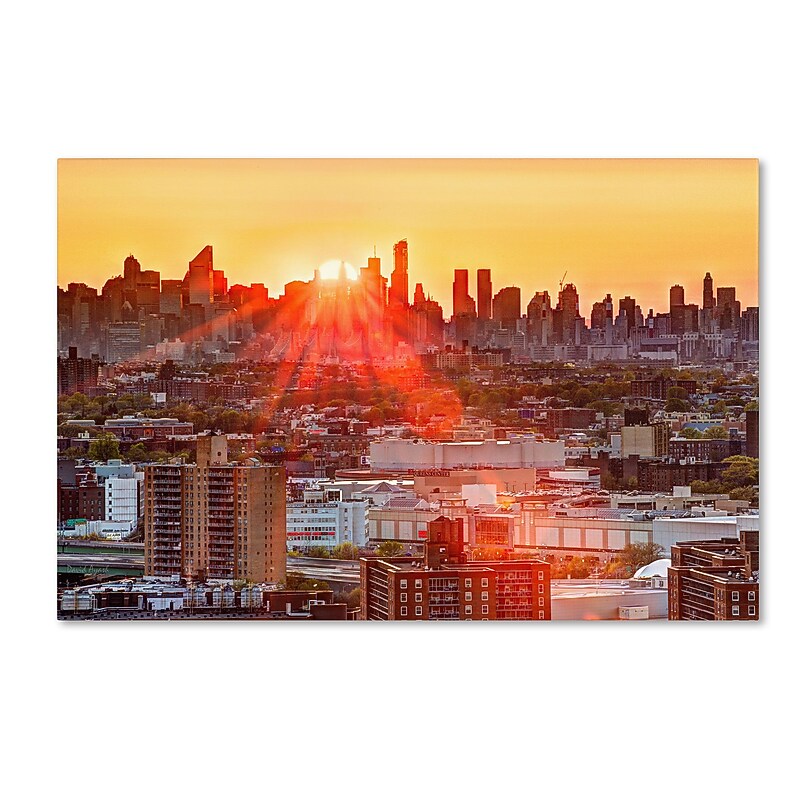 Trademark David Ayash "Midtown Sunset" Gallery-Wrapped Canvas Art, 30" x 47" image 1