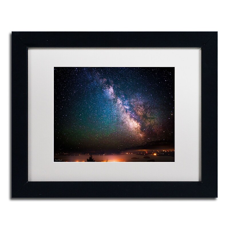 Trademark David Ayash "Milky Way Over Acadia...Maine" Art, White Matte With Black Frame, 11" x 14" image 1