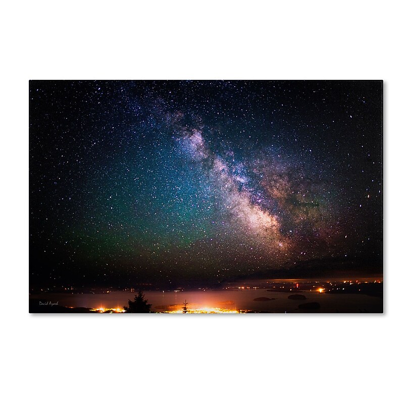 Trademark David Ayash "Milky Way Over Acadia National Park.." Gallery-Wrapped Canvas Art, 16" x 24" image 1