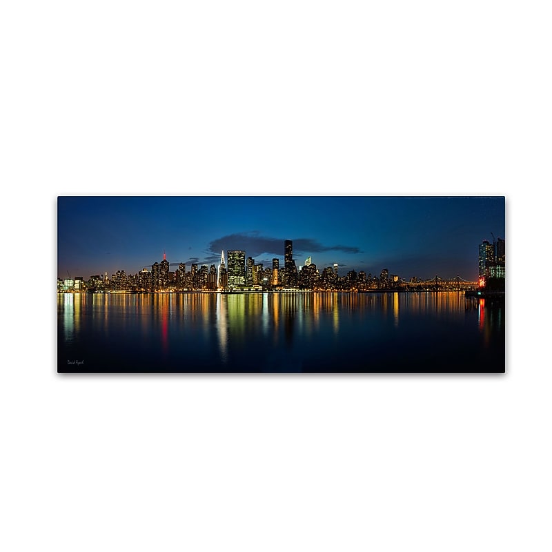 Trademark David Ayash "Midtown Over the East River-II" Gallery-Wrapped Canvas Art, 16" x 47" image 1