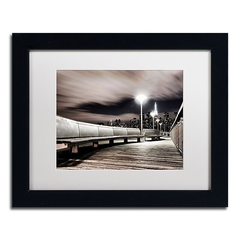 Trademark David Ayash "NYC" Art, White Matte With Black Frame, 11" x 14" image 1