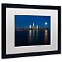 Trademark David Ayash "Supermoon Rise Over Downtown - NYC" Art, White Matte W/Black Frame, 16" x 20"~#|#~m001699704_sc7