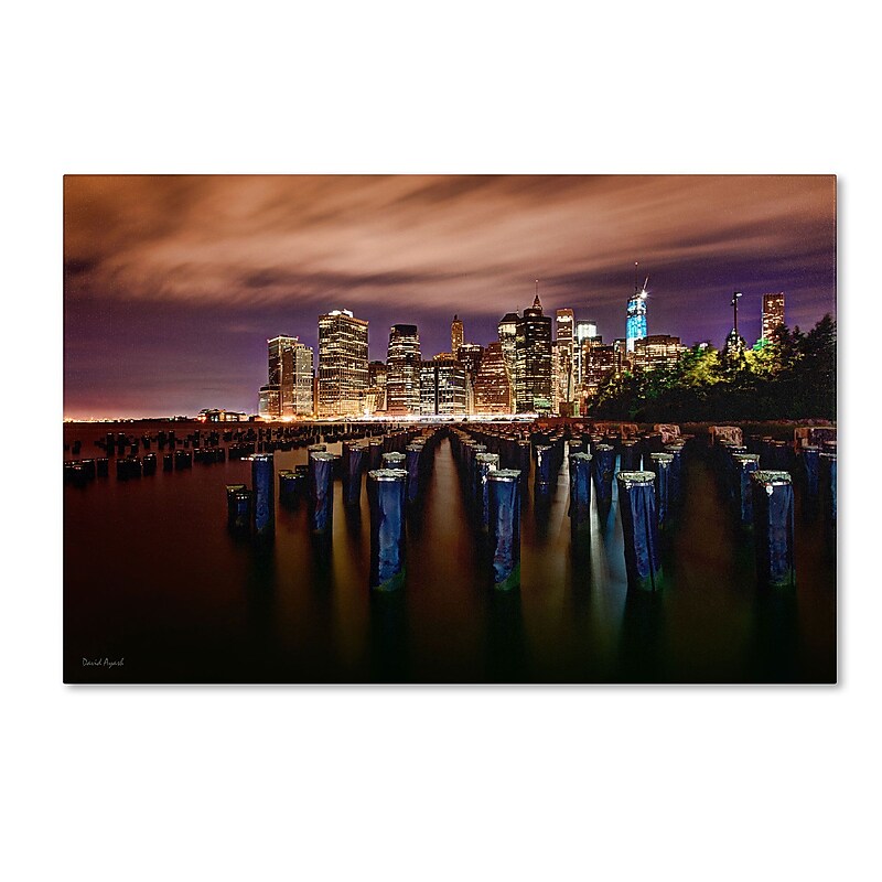 Trademark David Ayash "Brooklyn Bridge Park and... - VI" Gallery-Wrapped Canvas Art, 30" x 47" image 1