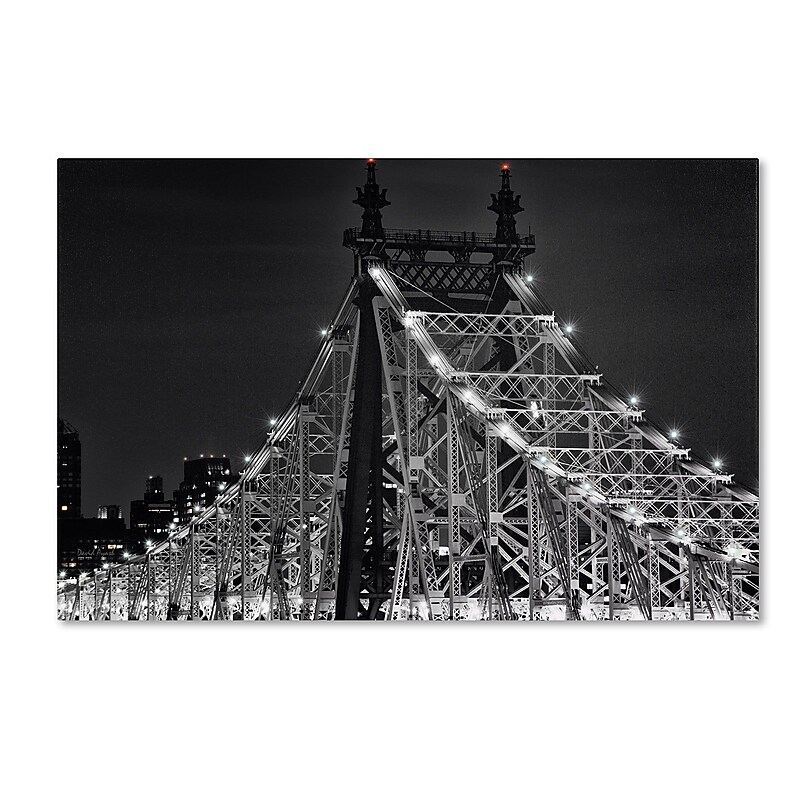 Trademark David Ayash "Queensborough Bridge" Gallery-Wrapped Canvas Art, 16" x 24" image 1