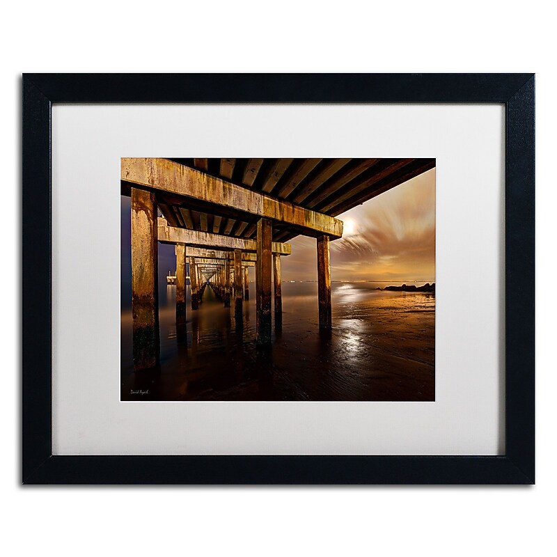 Trademark David Ayash "Coney Island - Brooklyn, NY II" Art, White Matte With Black Frame, 16" x 20" image 1