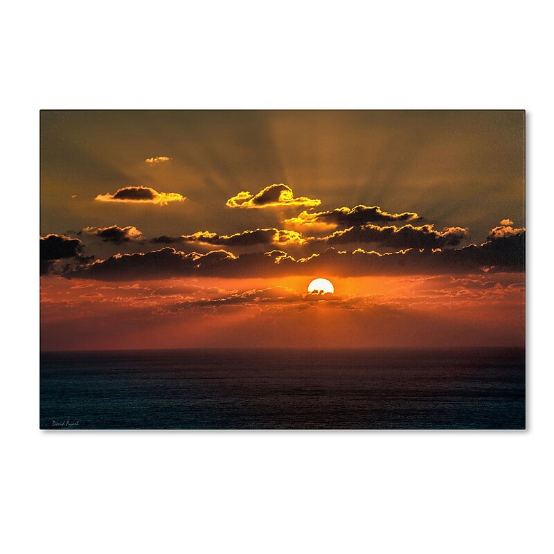 Trademark David Ayash "Mediterranean Sunset" Gallery-Wrapped Canvas Art, 16" x 24" image 1