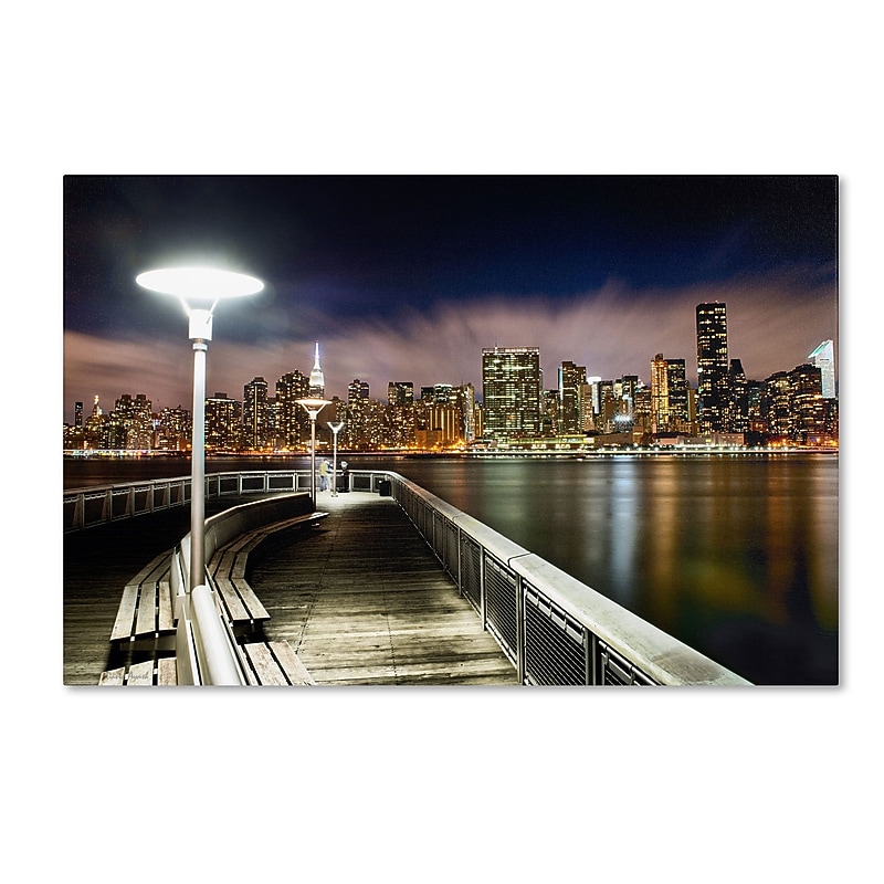 Trademark David Ayash "Gantry Plaza - NYC" Gallery-Wrapped Canvas Art, 12" x 19" image 1
