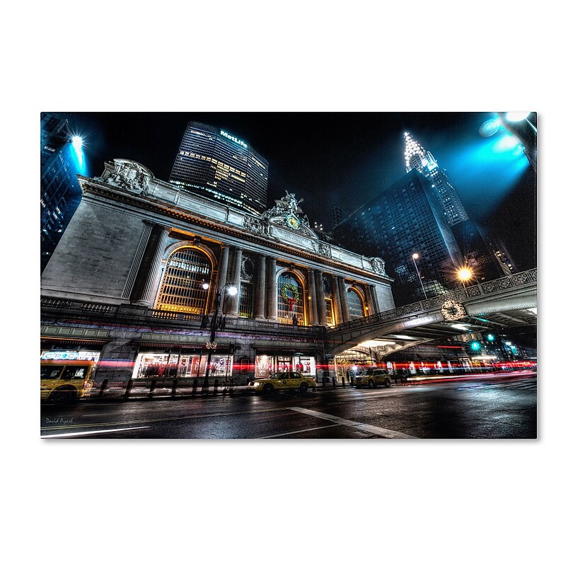 Trademark David Ayash "Grand ...Street - Manhattan" Gallery-Wrapped Canvas Art, 12" x 19" image 1