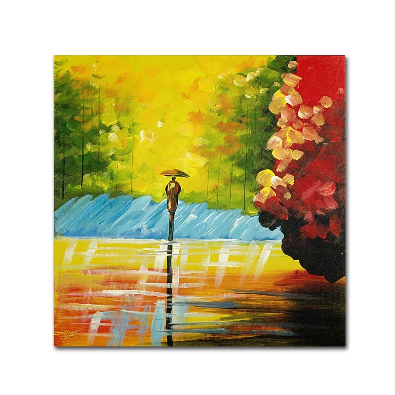 Trademark Ricardo Tapia "Rainy Day" Gallery-Wrapped Canvas Art, 14" x 14" image 1