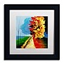 Trademark Ricardo Tapia "Walk in the Park"Canvas Art, White Matte W/Black Frame, 11" x 11"~#|#~m001700196_sc7