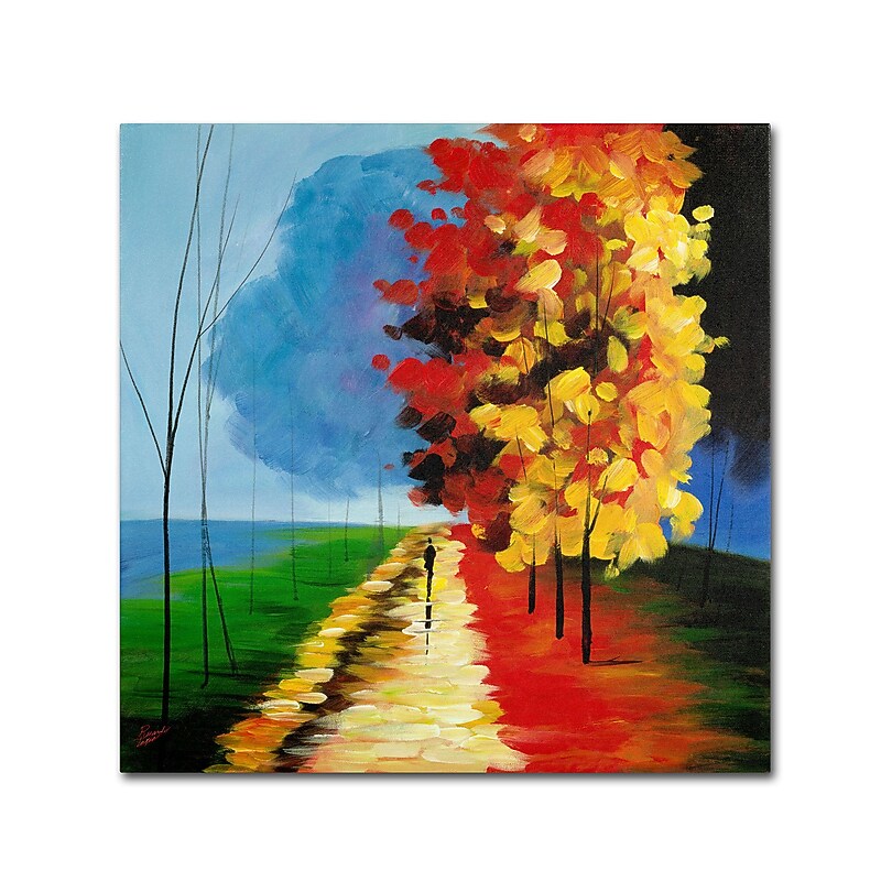 Trademark Ricardo Tapia "Walk in the Park" Gallery-Wrapped Canvas Art, 18" x 18" image 1