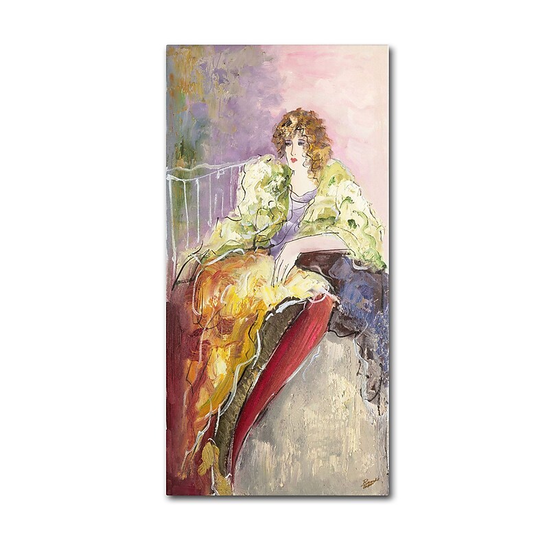 Trademark Rosario Tapia "Yellow Jacket" Gallery-Wrapped Canvas Art, 12" x 24" image 1