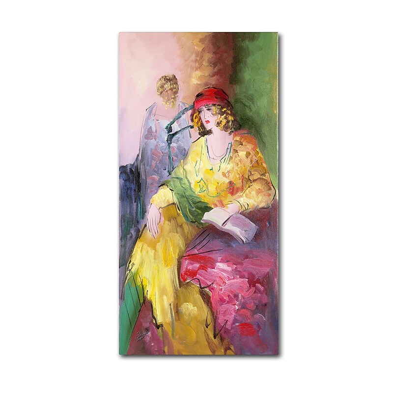 Trademark Rosario Tapia "Reading Book" Gallery-Wrapped Canvas Art, 24" x 47" image 1