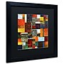 Trademark Michelle Calkins "Brocade Color Collage 2" Art, Black Matte With Black Frame, 16" x 16"~#|#~m001700324_sc7