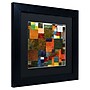 Trademark Michelle Calkins "Brocade Color Collage 3" Art, Black Matte With Black Frame, 11" x 11"~#|#~m001700331_sc7