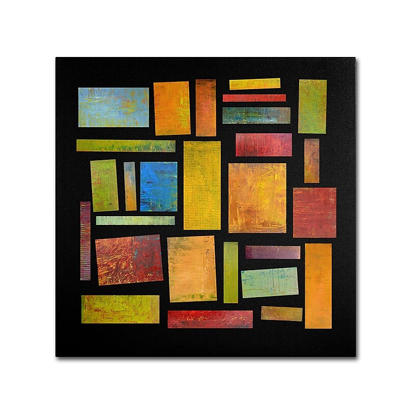 Trademark Michelle Calkins "Building Blocks Four" Gallery-Wrapped Canvas Art, 14" x 14" image 1