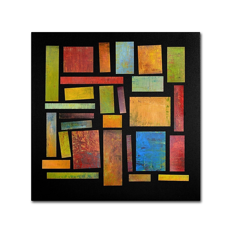 Trademark Michelle Calkins "Building Blocks Three" Gallery-Wrapped Canvas Art, 18" x 18" image 1