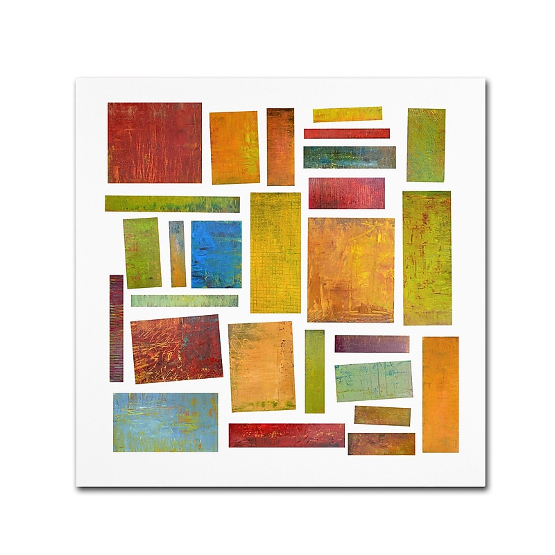 Trademark Michelle Calkins "Building Blocks Two" Gallery-Wrapped Canvas Art, 18" x 18" image 1