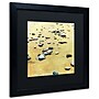 Trademark Michelle Calkins "Pebbles on the Beach" Art, Black Matte with Black Frame, 16" x 16" (MC0194-B1616BMF)~#|#~m001700460_sc7