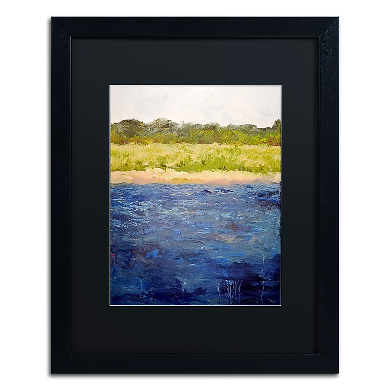 Trademark Michelle Calkins "Coastal Dunes" Art, Black Matte With Black Frame, 16" x 20" image 1