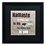 Trademark Michelle Calkins "Namaste with Pebble..." Art, Black Matte With Black Frame, 16" x 16"~#|#~m001700567_sc7