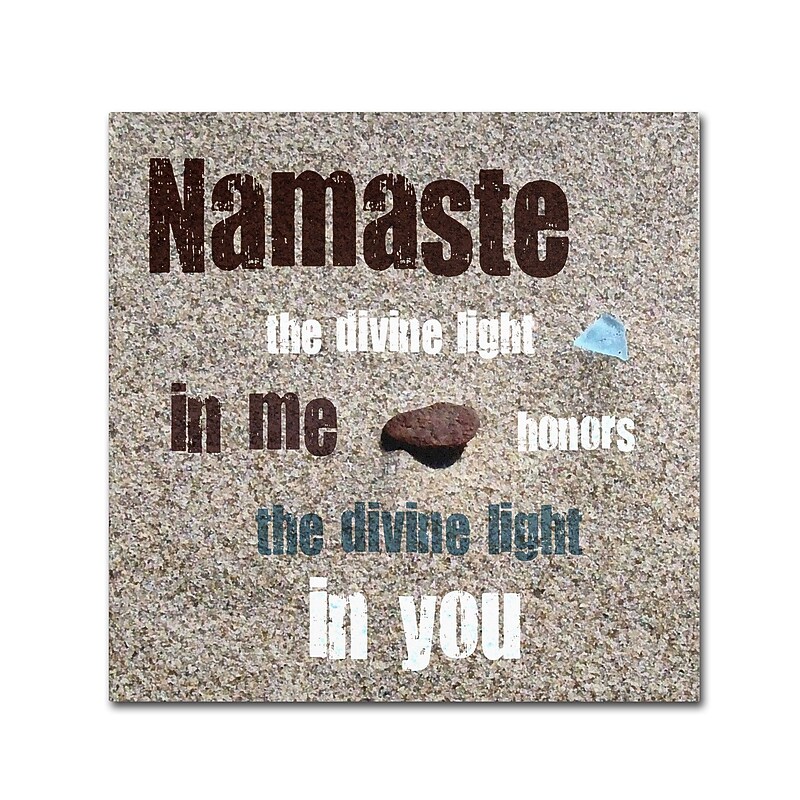 Trademark Michelle Calkins "Namaste with Pebble..." Gallery-Wrapped Canvas Art, 14" x 14" image 1