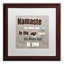 Trademark Michelle Calkins "Namaste with Pebble..." Art, White Matte With Wood Frame, 16" x 16"~#|#~m001700582_sc7