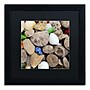 Trademark Michelle Calkins "Petoskey Stones V" Art, Black Matte With Black Frame, 16" x 16"~#|#~m001700680_sc7