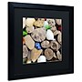 Trademark Michelle Calkins "Petoskey Stones V" Art, Black Matte With Black Frame, 16" x 16"~#|#~m001700681_sc7