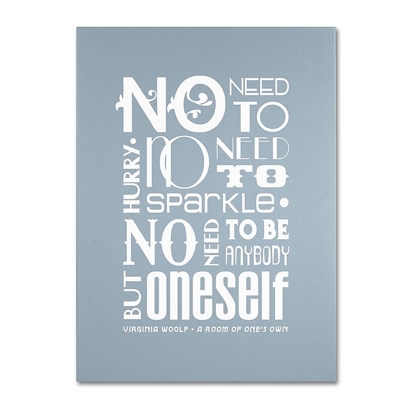 Trademark Megan Romo "No Need to Sparkle" Gallery-Wrapped Canvas Art, 26" x 32" image 1