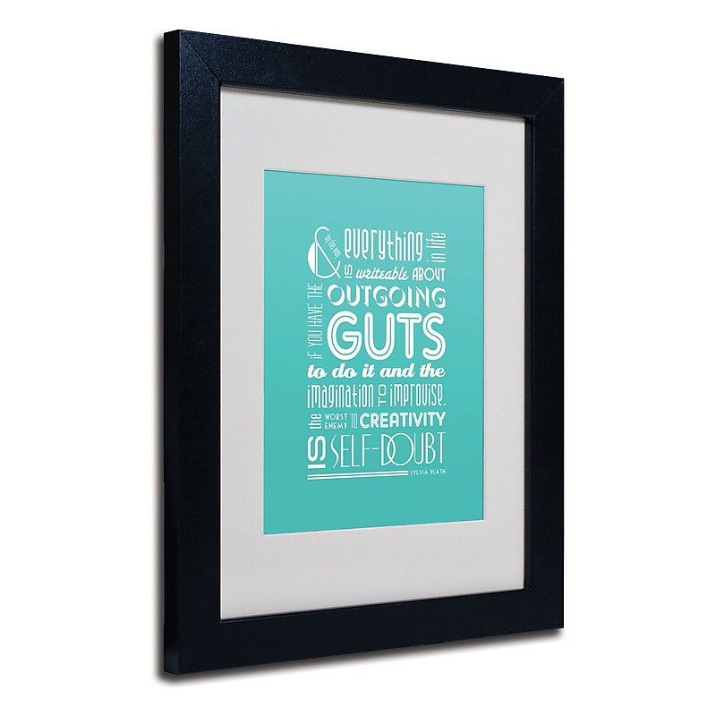 Trademark Megan Romo "Outgoing Guts III" Art, White Matte W/Black Frame, 11" x 14" image 1