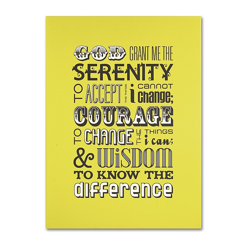 Trademark Megan Romo "Serenity Prayer" Gallery-Wrapped Canvas Art, 18" x 24" image 1