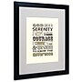 Trademark Megan Romo "Serenity Prayer I" Art, White Matte W/Black Frame, 16" x 20"~#|#~m001700833_sc7