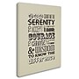 Trademark Megan Romo "Serenity Prayer II" Gallery-Wrapped Canvas Art, 18" x 24"~#|#~m001700849_sc7