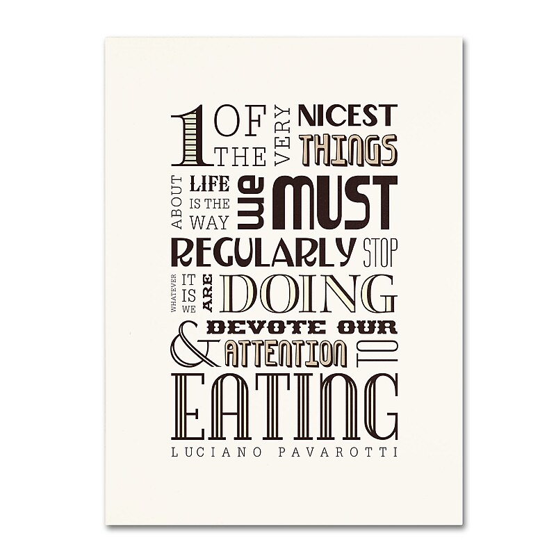 Trademark Megan Romo "Take Time to Eat II" Gallery-Wrapped Canvas Art, 35" x 47" image 1