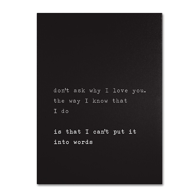 Trademark Megan Romo "Why I Love You" Gallery-Wrapped Canvas Art, 14" x 19" image 1