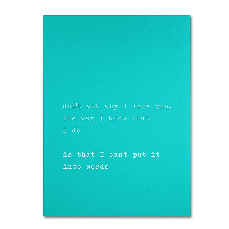 Trademark Megan Romo "Why I Love You II" Gallery-Wrapped Canvas Art, 14" x 19" image 1