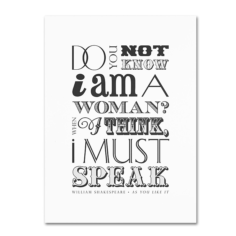 Trademark Megan Romo "Women Must Speak II" Gallery-Wrapped Canvas Art, 18" x 24" image 1