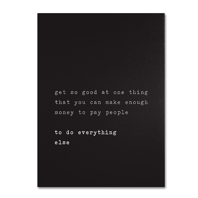 Trademark Megan Romo "What's a Motto" Gallery-Wrapped Canvas Art, 14" x 19" image 1