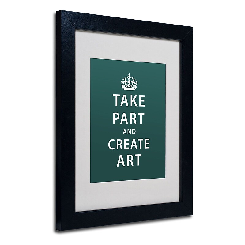 Trademark Megan Romo "Create Art" Art, White Matte W/Black Frame, 11" x 14" image 1