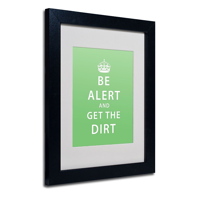 Trademark Megan Romo "Get the Dirt" Art, White Matte W/Black Frame, 11" x 14" image 1