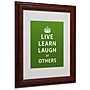 Trademark Megan Romo "Laugh at Others" Art, White Matte W/Wood Frame, 11" x 14"~#|#~m001701228_sc7