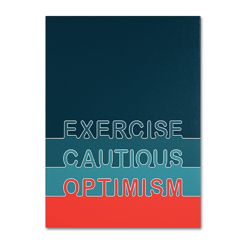 Trademark Megan Romo "Cautious Optimism II" Gallery-Wrapped Canvas Art, 14" x 19" image 1