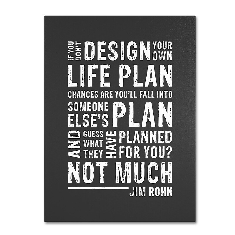 Trademark Megan Romo "Design Your Own Life" Gallery-Wrapped Canvas Art, 35" x 47" image 1