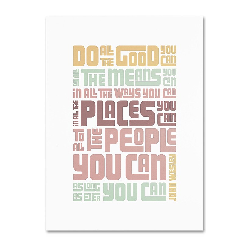 Trademark Megan Romo "Do Good" Gallery-Wrapped Canvas Art, 26" x 32" image 1