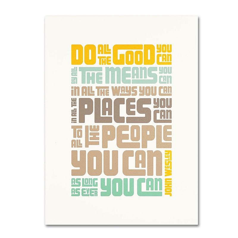 Trademark Megan Romo "Do Good II" Gallery-Wrapped Canvas Art, 18" x 24" image 1