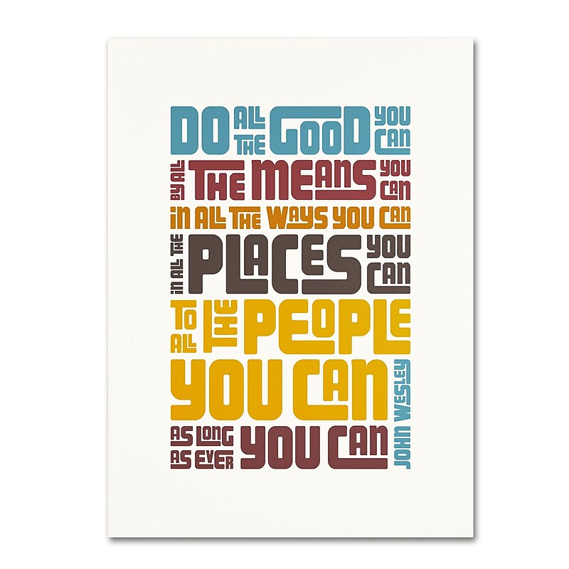 Trademark Megan Romo "Do Good III" Gallery-Wrapped Canvas Art, 14" x 19" image 1