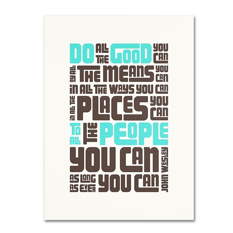 Trademark Megan Romo "Do Good IV" Gallery-Wrapped Canvas Art, 35" x 47" image 1